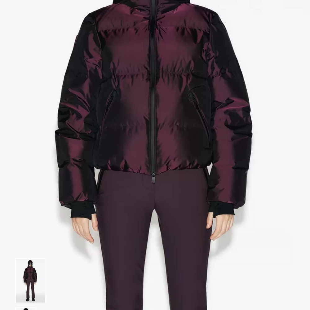 Women's Burgundy Puffer Jacket